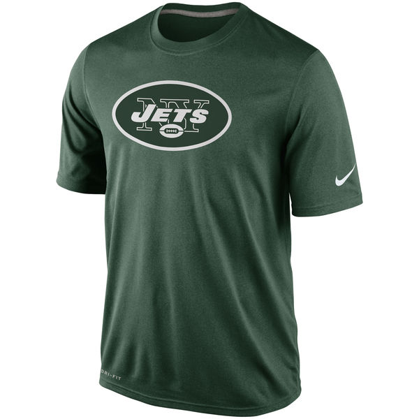 Men NFL New York Jets Nike Legend Logo Essential #2 Performance TShirt  Green->soccer t-shirts->Sports Accessory